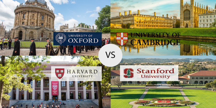 Is Harvard higher than Oxford?